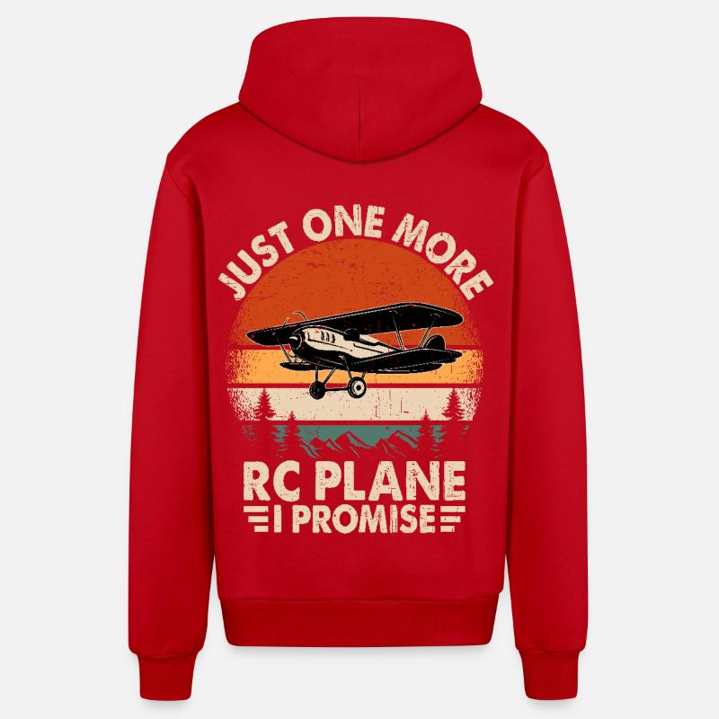 Nur noch ein RC-Flugzeug, versprochen - Organic Relaxed Kapuzenjacke Made in EU - Rot
