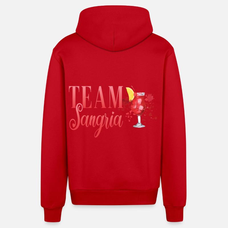 Cocktail Bartender Team Sangria - Veste à capuche bio décontractée fabriquée en UE - rouge