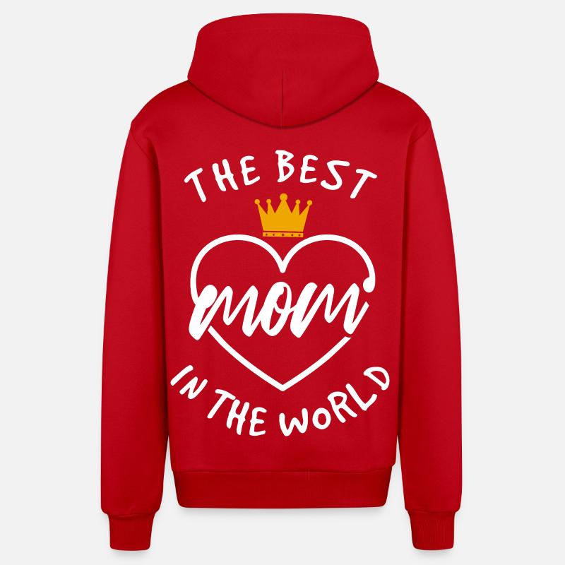 Die beste Mutter der Welt - Organic Relaxed Kapuzenjacke Made in EU - Rot
