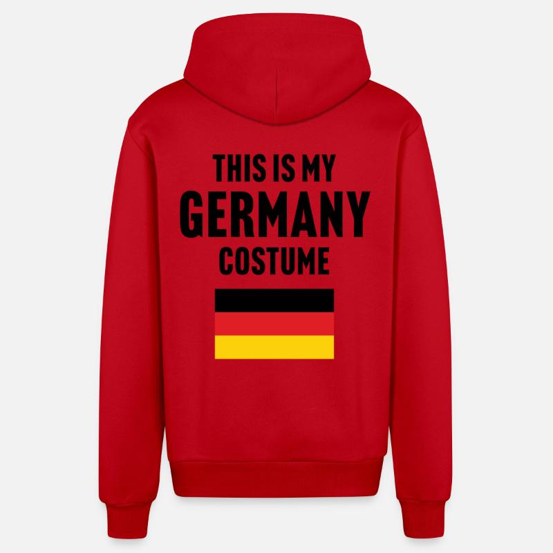 C’est mon costume d’Allemagne - Veste à capuche bio décontractée fabriquée en UE - rouge