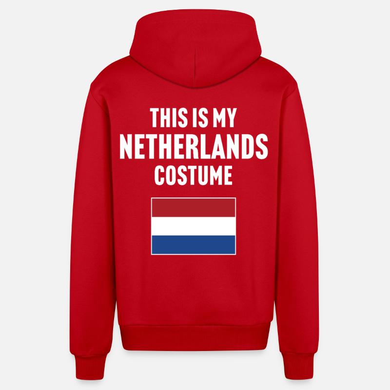 Ce costume de mes Pays-Bas - Veste à capuche bio décontractée fabriquée en UE - rouge