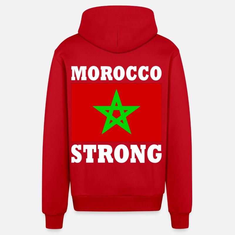 Morocco strong - Organic Relaxed Kapuzenjacke Made in EU - Rot