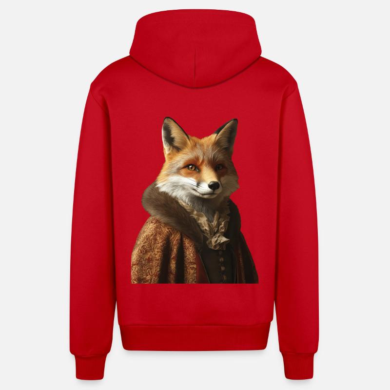 Fuchs - Organic Relaxed Kapuzenjacke Made in EU - Rot