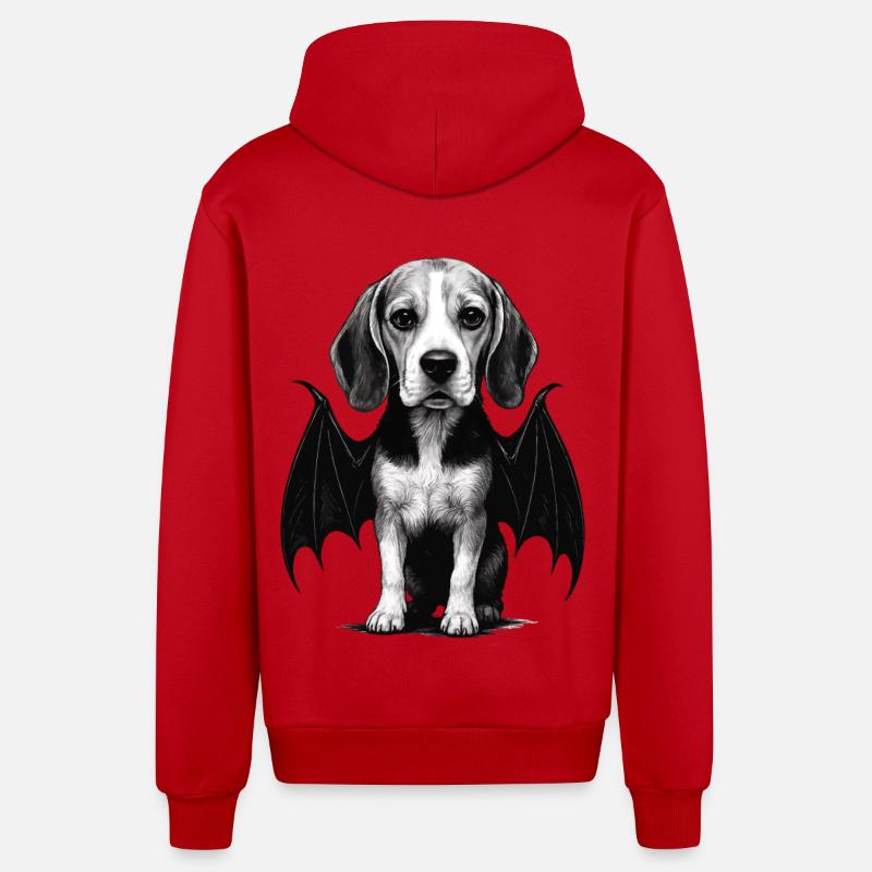 Beagle - Organic Relaxed Kapuzenjacke Made in EU - Rot
