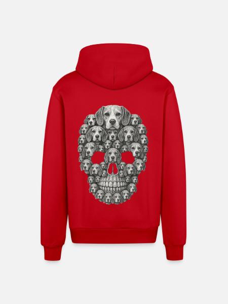 Beagle - Organic Relaxed Kapuzenjacke Made in EU - Rot
