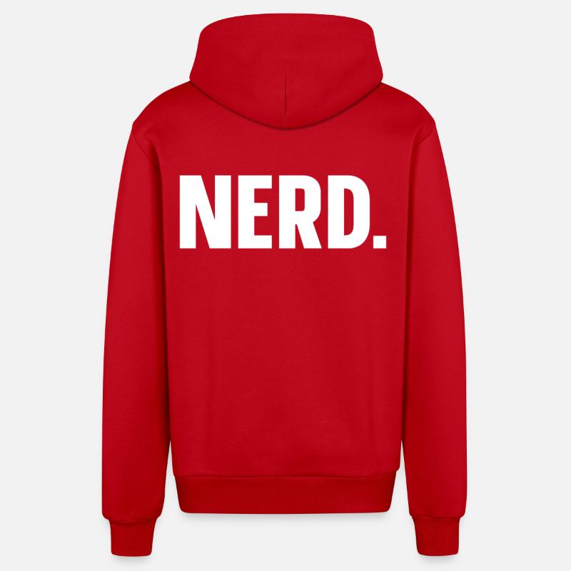 NERD einfach Nerd - Organic Relaxed Kapuzenjacke Made in EU - Rot
