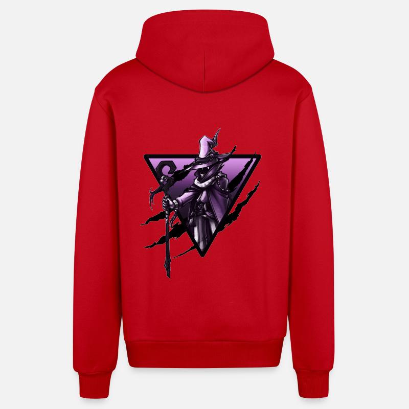triangle de mage noir - Veste à capuche bio décontractée fabriquée en UE - rouge