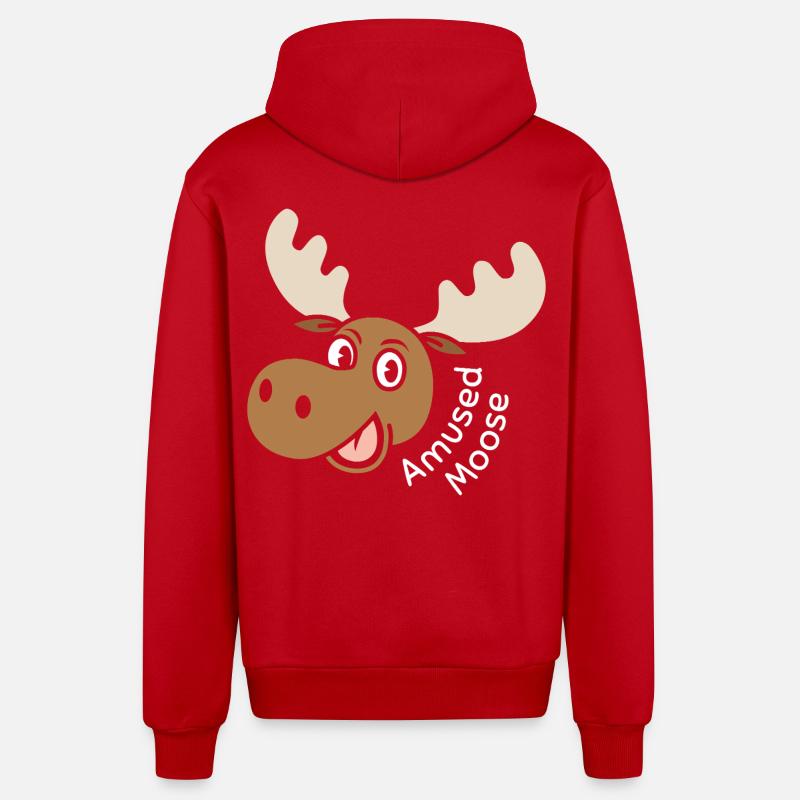 Orignal amusé - Veste à capuche bio décontractée fabriquée en UE - rouge