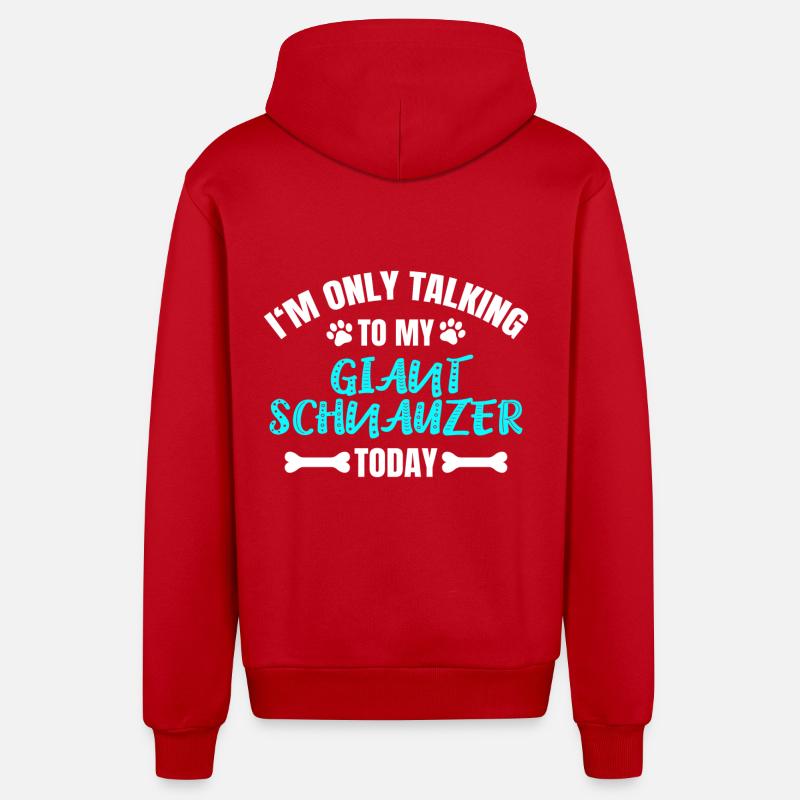 Schnauzer géant Riesenschnauzer - Veste à capuche bio décontractée fabriquée en UE - rouge