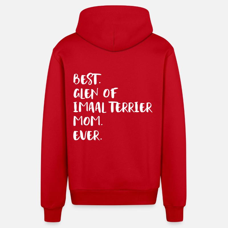 Glen d’Imaal Terrier - Veste à capuche bio décontractée fabriquée en UE - rouge