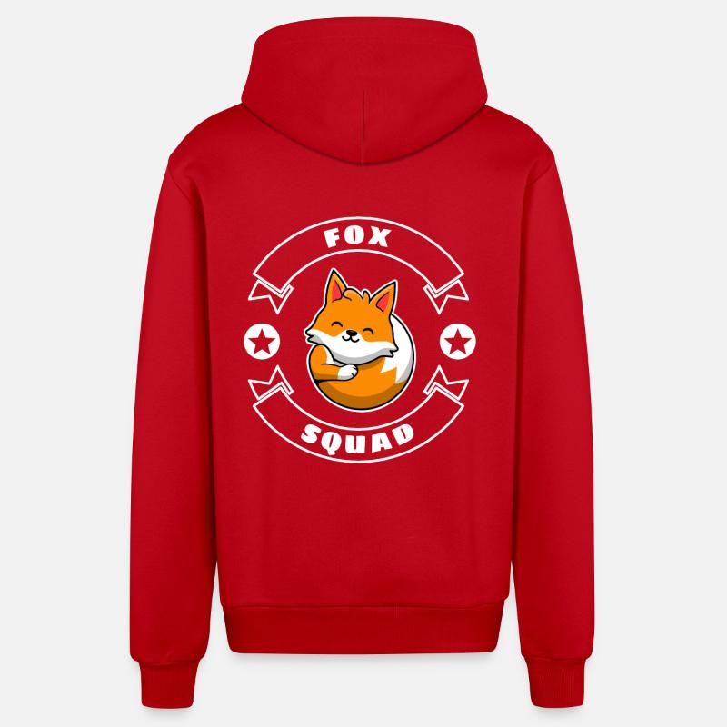 Escouade Fox - Veste à capuche bio décontractée fabriquée en UE - rouge