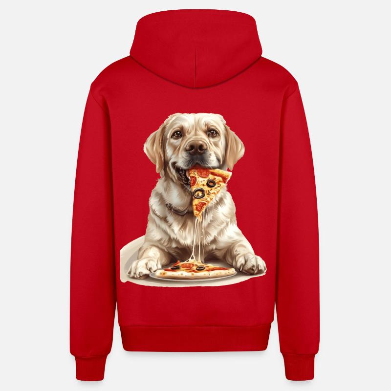 Labrador Retriever - Veste à capuche bio décontractée fabriquée en UE - rouge