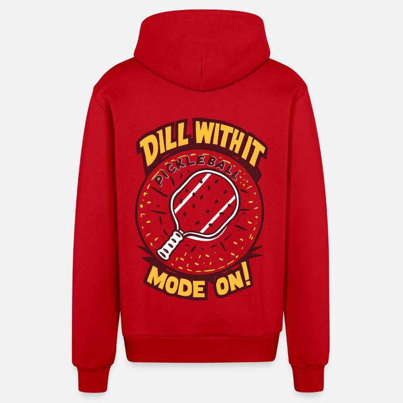 De l’aneth avec - Veste à capuche bio décontractée fabriquée en UE - rouge