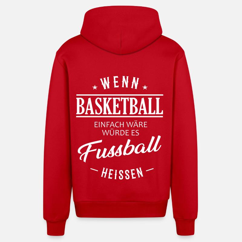 Si le basket-ball était facile - Veste à capuche bio décontractée fabriquée en UE - rouge