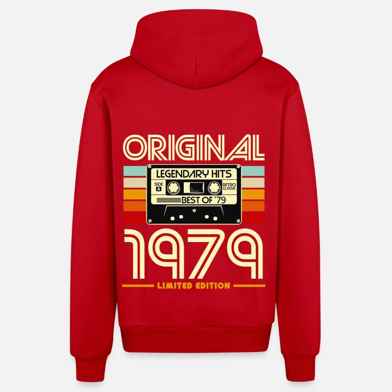 Original 1979 Édition Limitée - Veste à capuche bio décontractée fabriquée en UE - rouge
