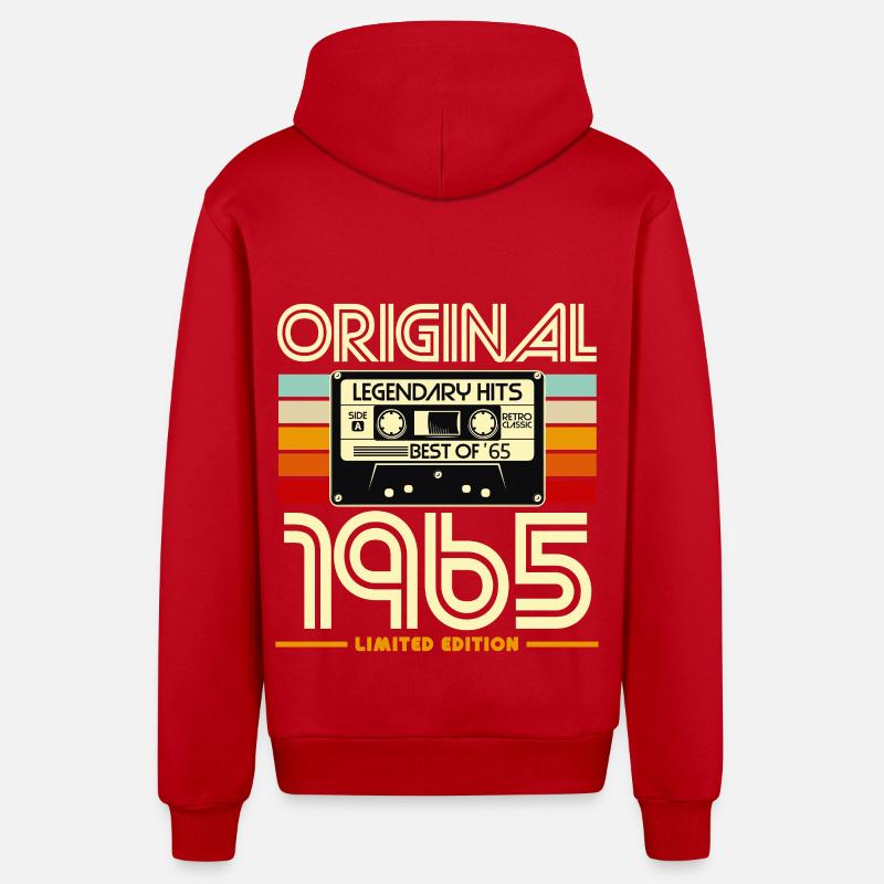 Originale limitierte Edition von 1965 - Organic Relaxed Kapuzenjacke Made in EU - Rot