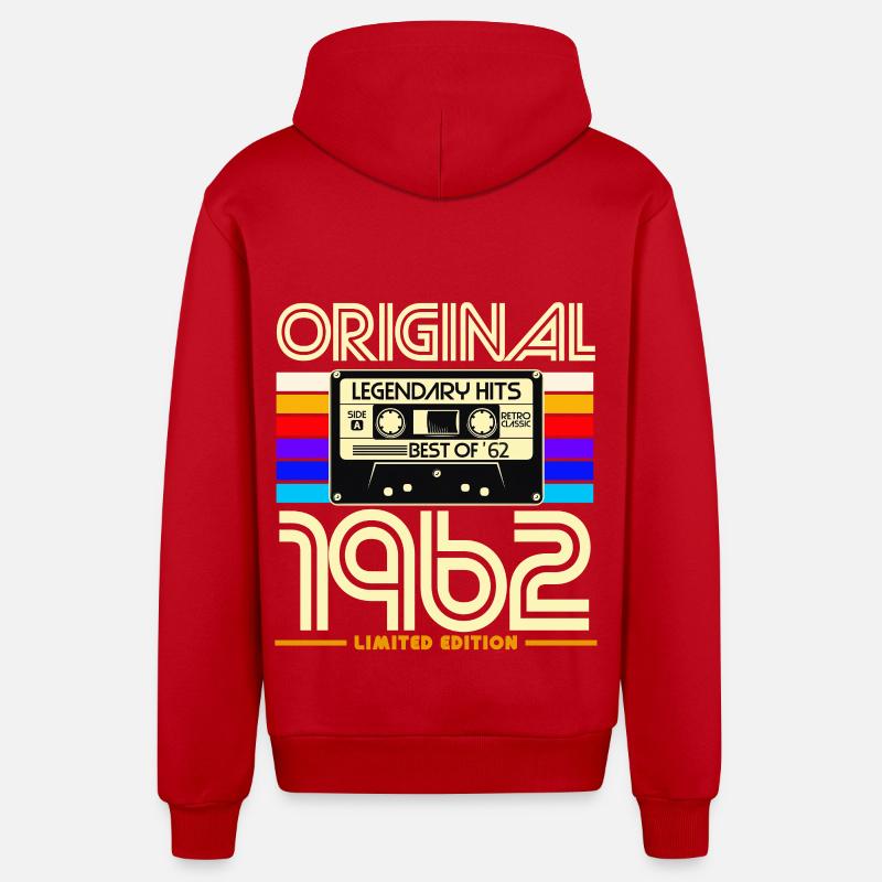 Original 1962 Limited Cassette - Veste à capuche bio décontractée fabriquée en UE - rouge
