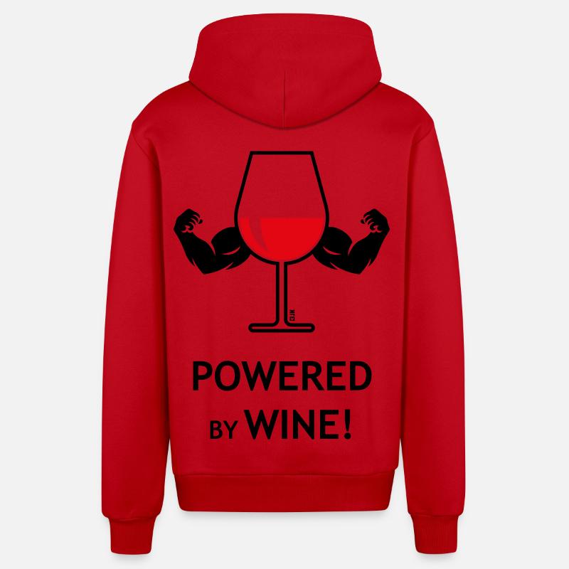 Propulsé par le vin ! - Veste à capuche bio décontractée fabriquée en UE - rouge