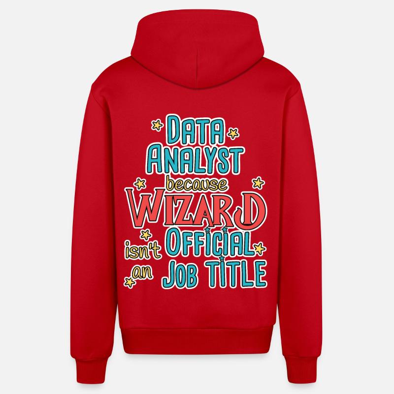 Assistant Data Analyst - Veste à capuche bio décontractée fabriquée en UE - rouge