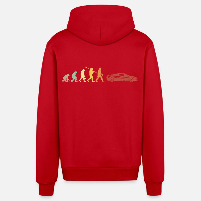 Auto De Sport Evolution - Organic Relaxed Kapuzenjacke Made in EU - Rot