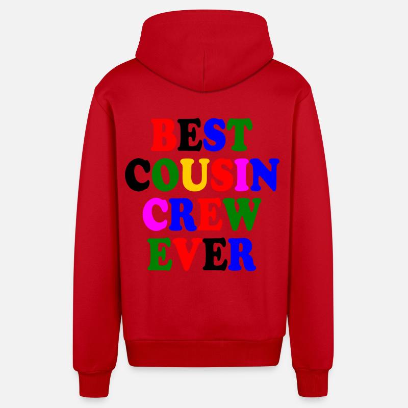 Best cousin crew ever - Veste à capuche bio décontractée fabriquée en UE - rouge