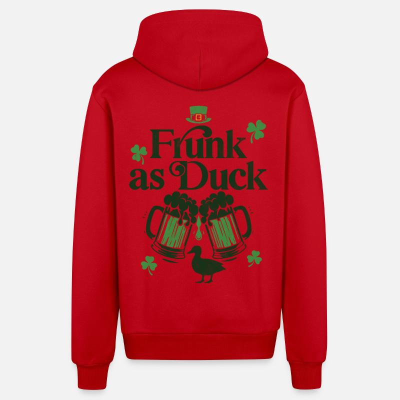 Frunk comme Canard - Veste à capuche bio décontractée fabriquée en UE - rouge