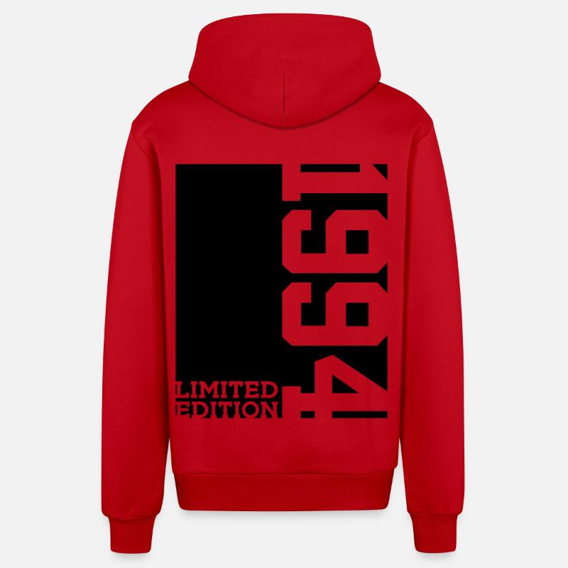 ÉDITION LIMITÉE 32E ANNIVERSAIRE 1994 - Veste à capuche bio décontractée fabriquée en UE - rouge