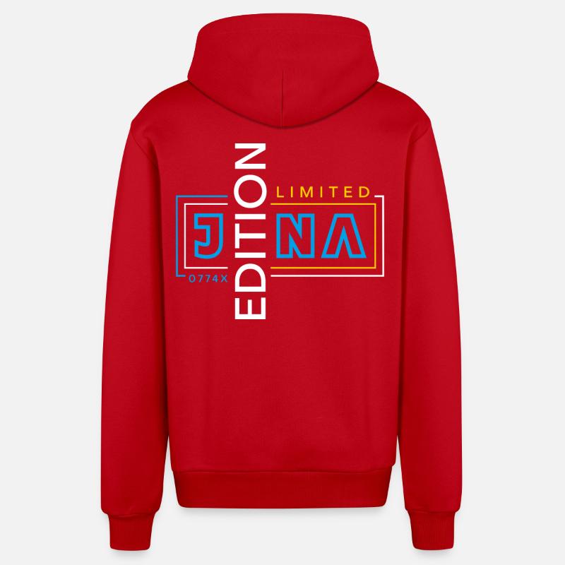 Iéna Édition Limitée - Veste à capuche bio décontractée fabriquée en UE - rouge