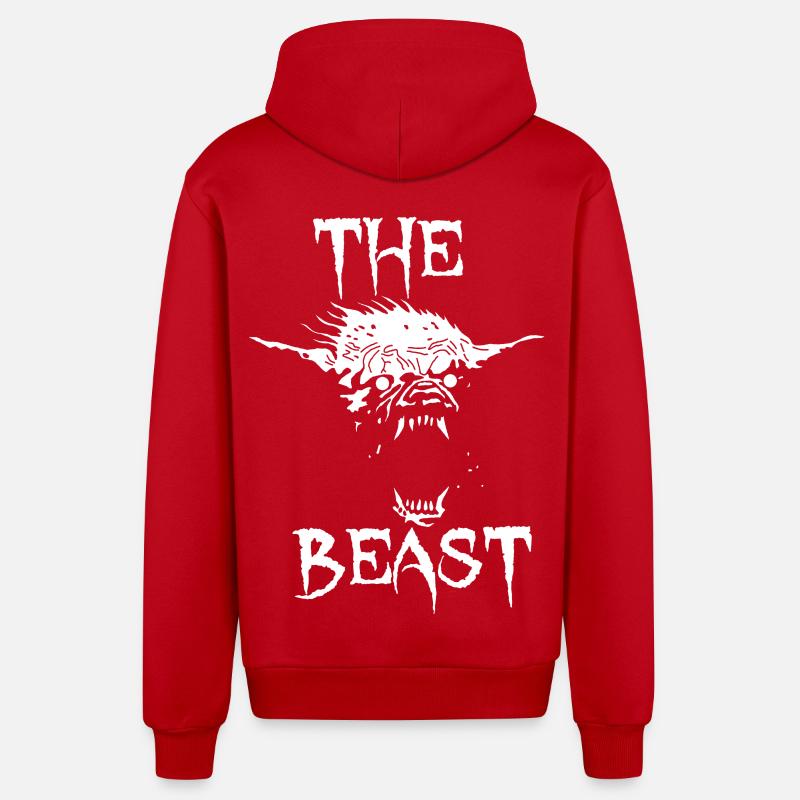 Das Biest - Organic Relaxed Kapuzenjacke Made in EU - Rot