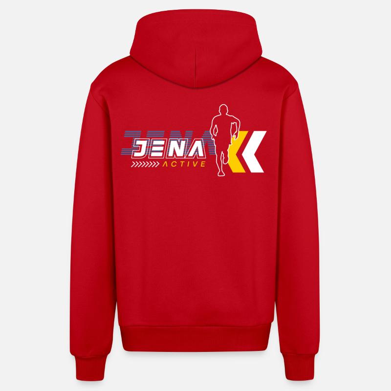 Jena Active Run - Veste à capuche bio décontractée fabriquée en UE - rouge