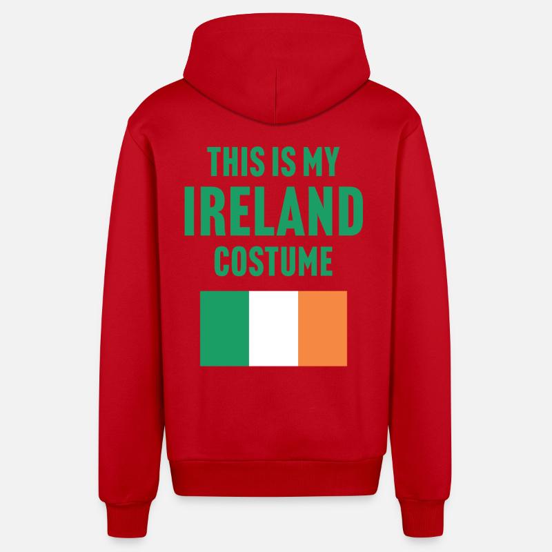 C’est mon costume d’Irlande - Veste à capuche bio décontractée fabriquée en UE - rouge