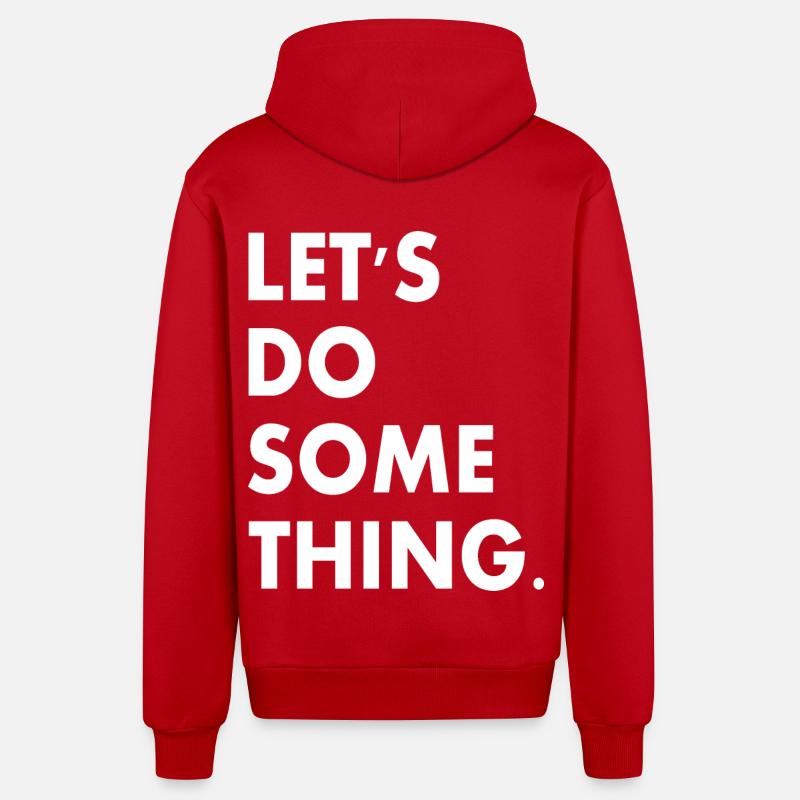 lets do something - Veste à capuche bio décontractée fabriquée en UE - rouge
