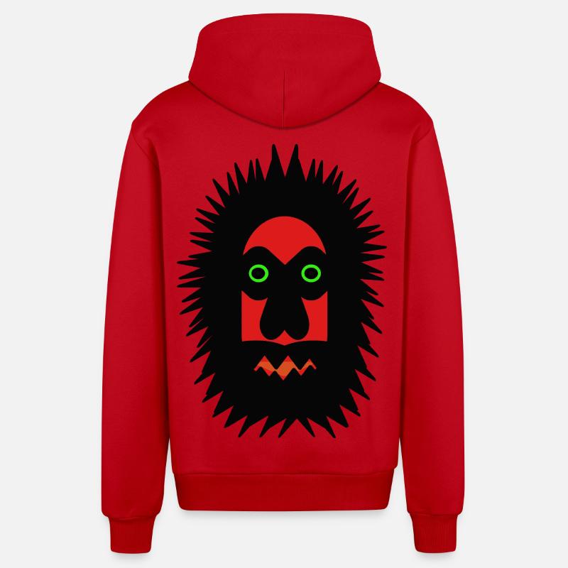 Gaff - Veste à capuche bio décontractée fabriquée en UE - rouge