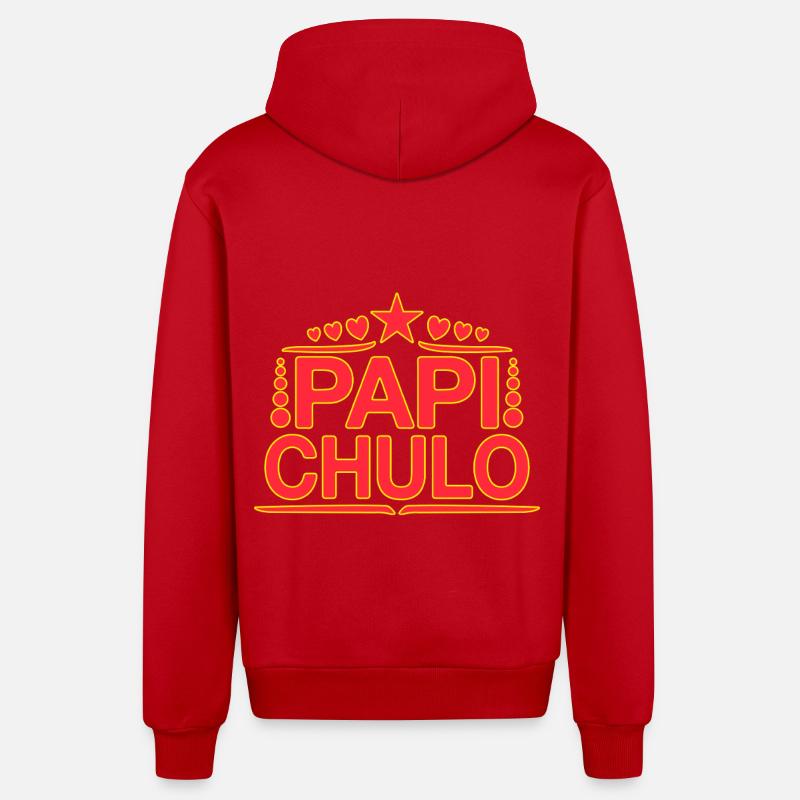 Papi Chulo - Latino Style Design - Veste à capuche bio décontractée fabriquée en UE - rouge