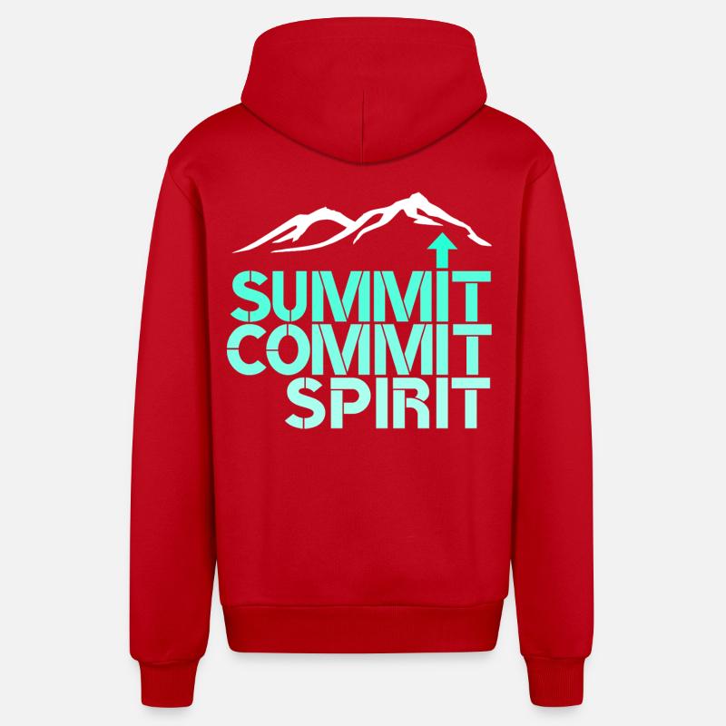 Sommet Spirit Commitment - Veste à capuche bio décontractée fabriquée en UE - rouge