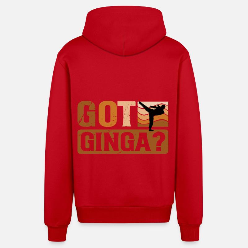 Git Ginga ? - Veste à capuche bio décontractée fabriquée en UE - rouge