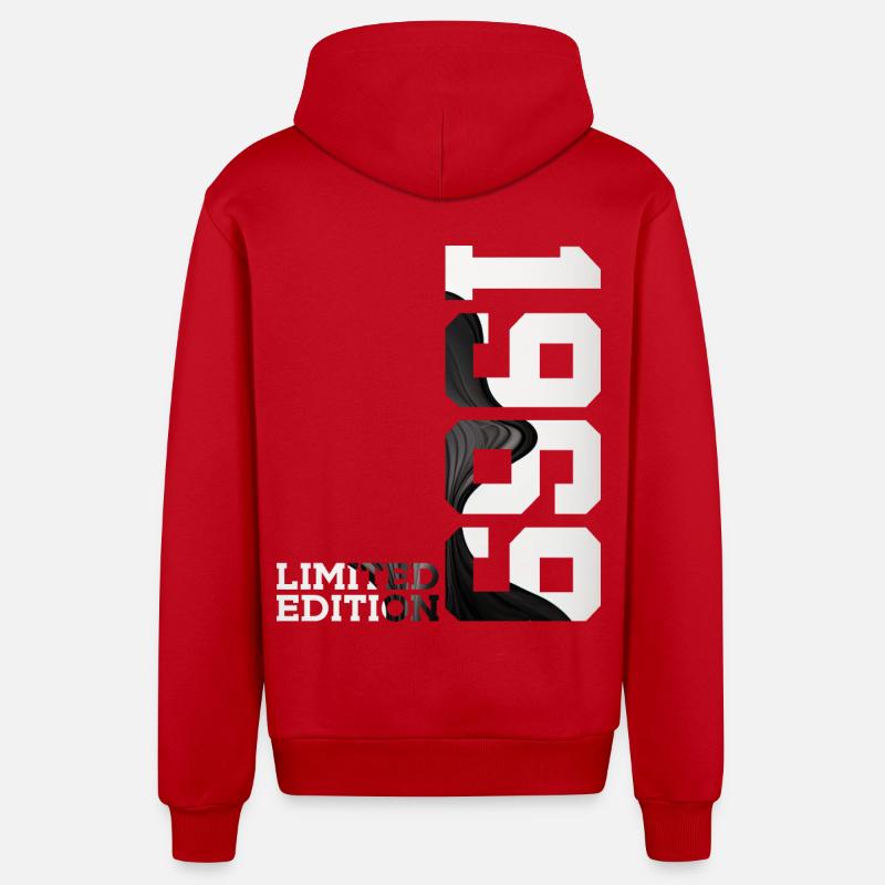 ÉDITION LIMITÉE 57E ANNIVERSAIRE 1969 - Veste à capuche bio décontractée fabriquée en UE - rouge