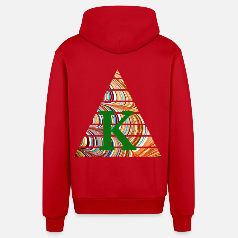 Triangle E 56 K - Veste à capuche bio décontractée fabriquée en UE - rouge