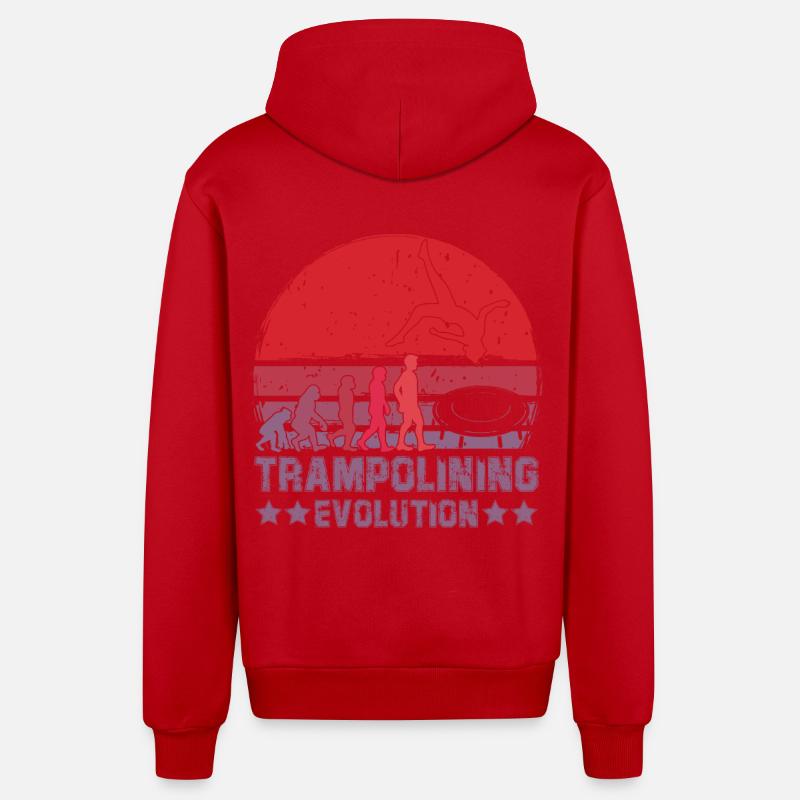 Trampoline Evolution - Veste à capuche bio décontractée fabriquée en UE - rouge