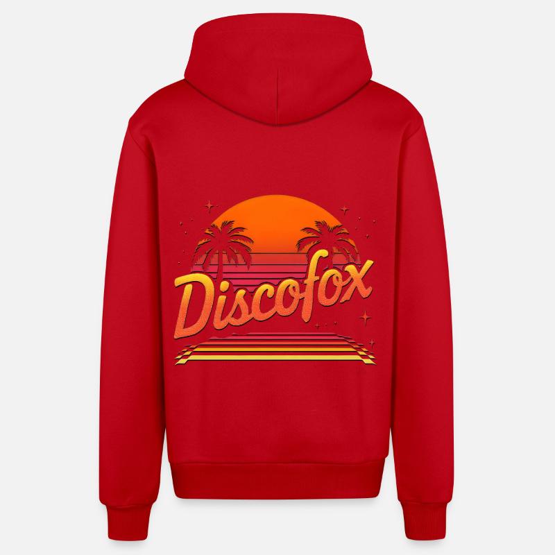 Discofox - Veste à capuche bio décontractée fabriquée en UE - rouge