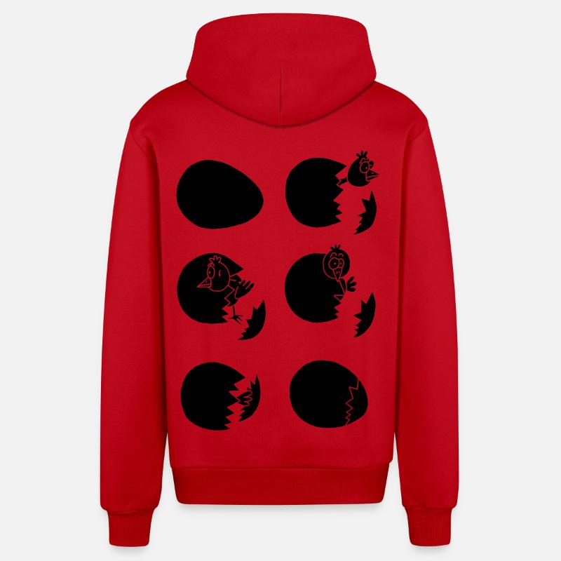 Die Welt entdecken oder nicht (schwarz) - Organic Relaxed Kapuzenjacke Made in EU - Rot