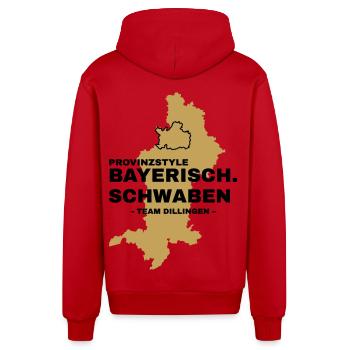 Schwaben | DILLINGEN - Organic Relaxed Kapuzenjacke Made in EU - Rot - Hinten