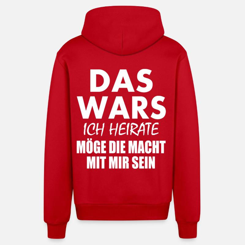Das wars - Organic Relaxed Kapuzenjacke Made in EU - Rot