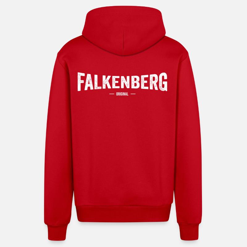 Falkenberg Original - Organic Relaxed Kapuzenjacke Made in EU - Rot