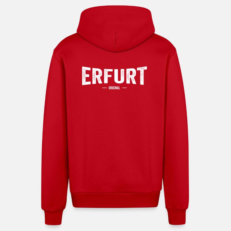 Erfurt Original - Organic Relaxed Kapuzenjacke Made in EU - Rot
