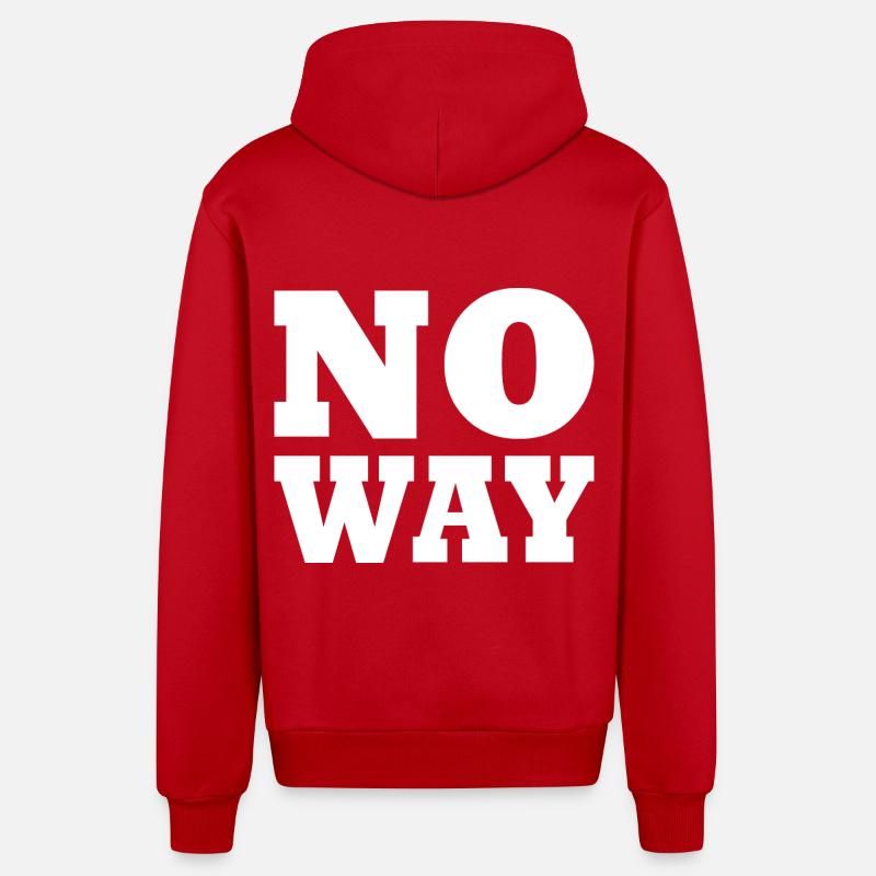 No way - Veste à capuche bio décontractée fabriquée en UE - rouge
