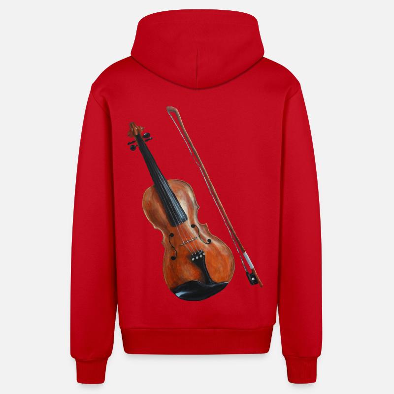 Fiddle - Veste à capuche bio décontractée fabriquée en UE - rouge