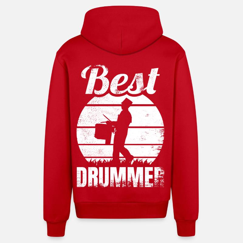Bester Trommelspieler - Organic Relaxed Kapuzenjacke Made in EU - Rot