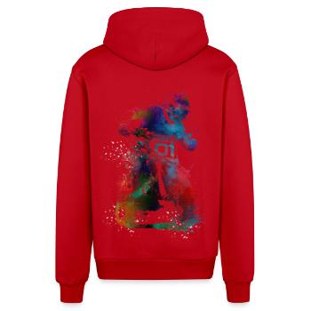 Art du sport automobile #motor #sport - Veste à capuche bio décontractée fabriquée en UE - rouge - Dos