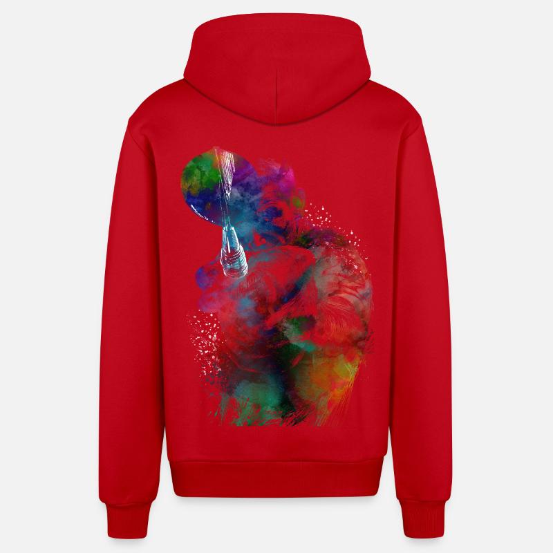 Jeux de fléchettes #darts #sport - Veste à capuche bio décontractée fabriquée en UE - rouge
